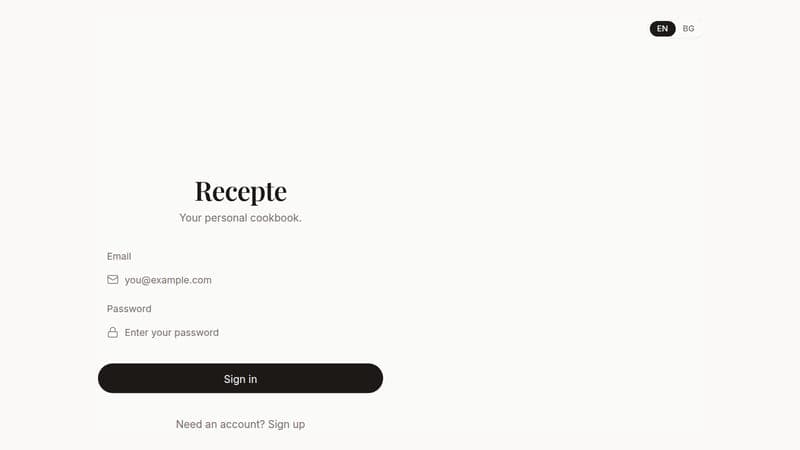 Recepte screenshot