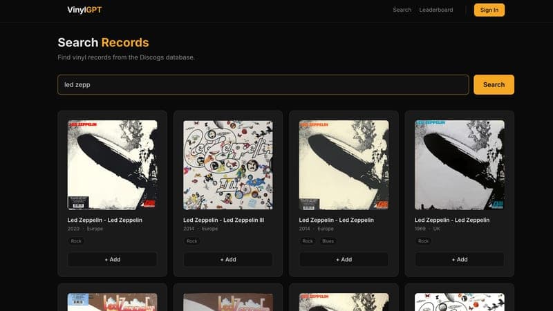 VinylGPT screenshot
